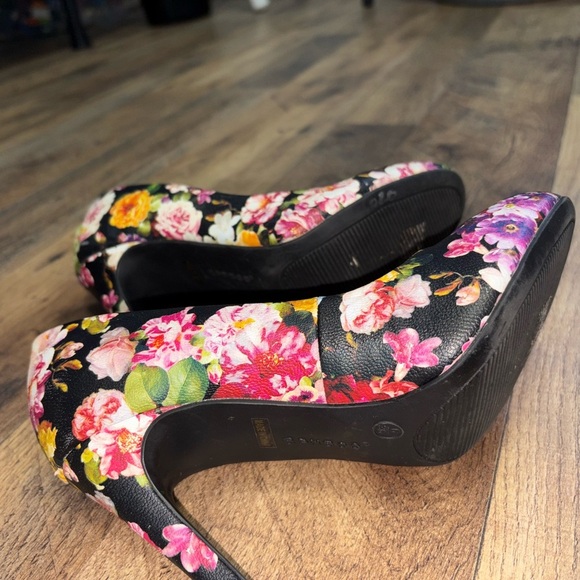 Bamboo Floral Print High Heels - Size 6 (36) - Picture 5 of 7
